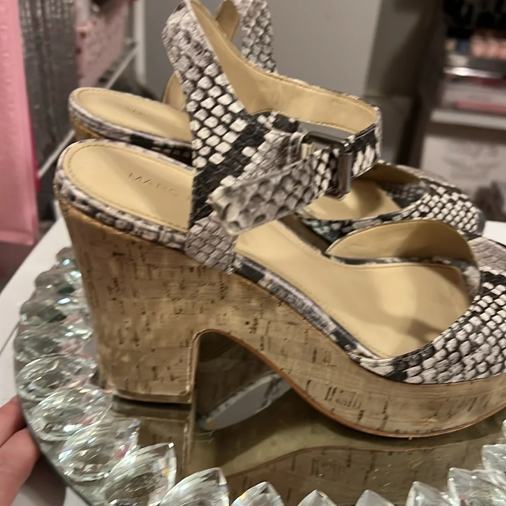 Marc Fisher Snakeskin Patterned Women's Sandals 8.5 - Picture 5 of 10